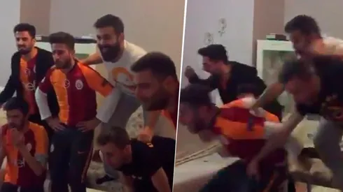 Así fue la reacción de seis hinchas del Galatasaray luego de que Falcao anotara en el clásico turco.