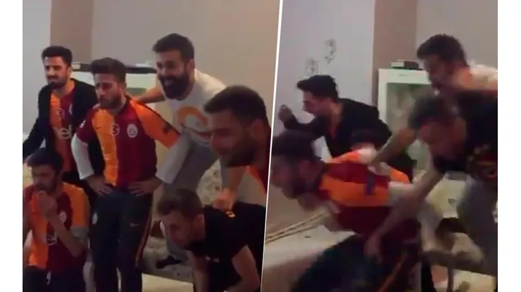 Así fue la reacción de seis hinchas del Galatasaray luego de que Falcao anotara en el clásico turco.