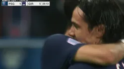 El festejo de Cavani y Di María.