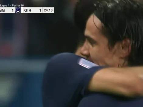 Centro mágico de Di María y cabezazo letal de Cavani para su gol 200 en PSG