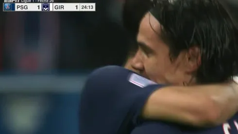 El festejo de Cavani y Di María.