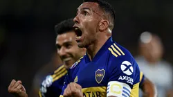 Carlos Tevez abrió la cuenta para Boca con un golazo.