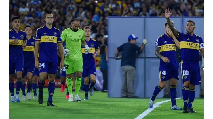 Foto de los jugadores de Boca en La Bombonera.