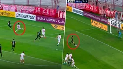 Así fue el primer gol de Nacional contra Huracán en el duelo de vuelta.