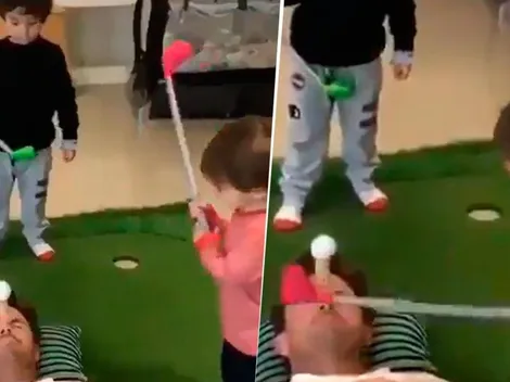 Video viral: jugar con tu hija puede salir mal si ella tiene un palo diabólico