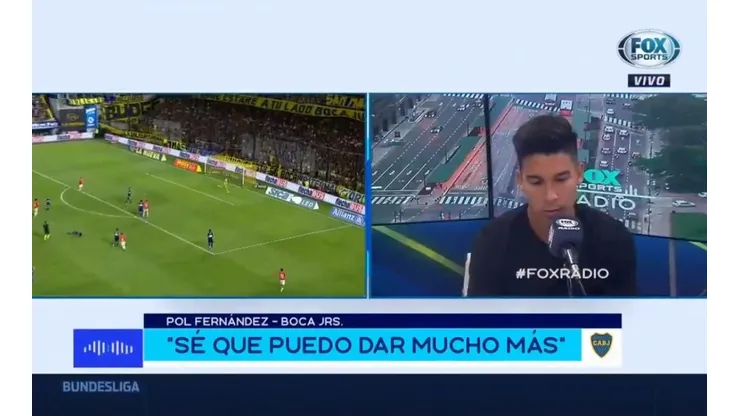 Pol Fernández en 'Fox Sports Radio'.