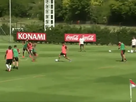 Video: Carrascal dejó en rídiculo a un compañero en la práctica de River
