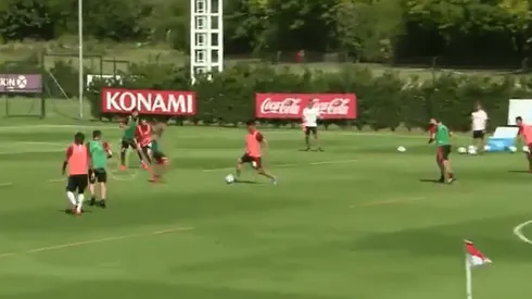 Video: Carrascal dejó en rídiculo a un compañero en la práctica de River