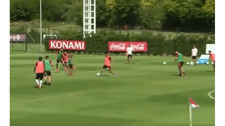 Video: Carrascal dejó en rídiculo a un compañero en la práctica de River