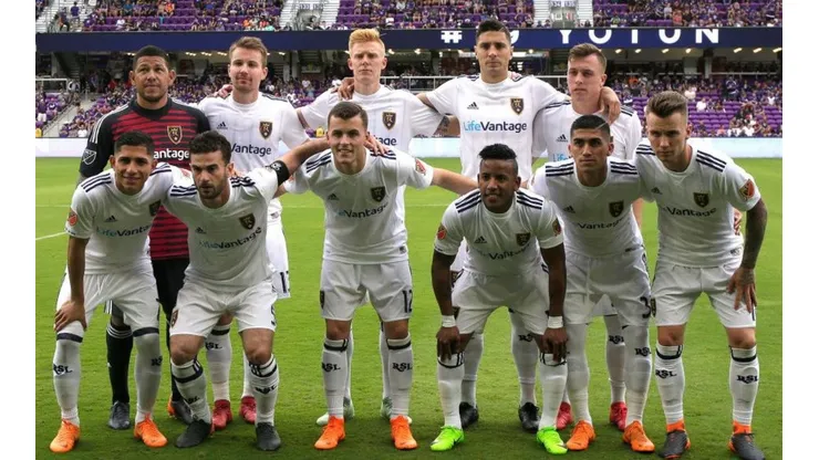 Joao Plata con sus excompañeros de Real Salt Lake.