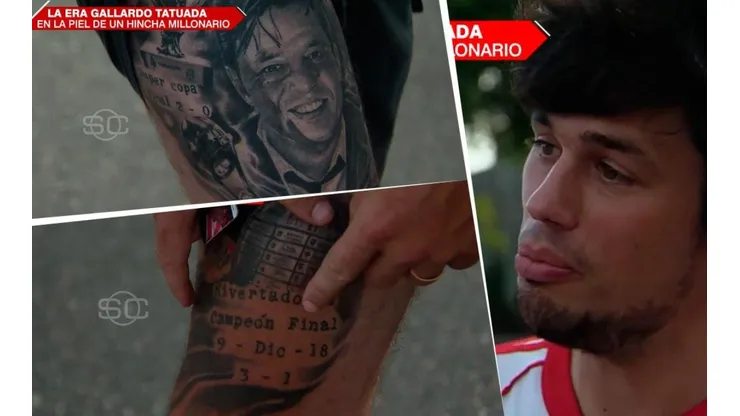 Mostró sus tatuajes por las Libertadores y contó lo que es el "Rivercionario"
