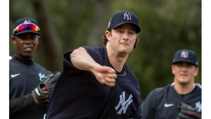 Así se vio Gerrit Cole en su primera práctica de picheo con los Yankees