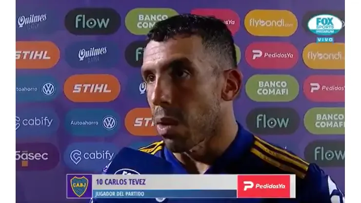 Apenas terminó el partido, Tevez le mandó un mensaje a todos los anti-Boca