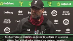 A Klopp le preguntaron por la sanción al City y defendió a Guardiola