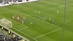 No de nuevo: Higuaín festejaba su gol, pero se lo anularon por offside