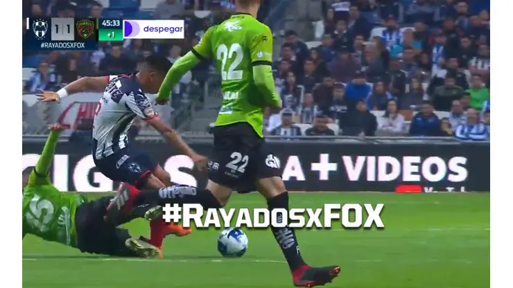 La fuerte entrada que lesionó a Maxi Meza y encendió las alarmas en Rayados
