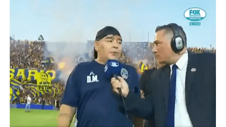 Entendió todo: la frase que tiró Maradona apenas pisó el Gigante de Arroyito