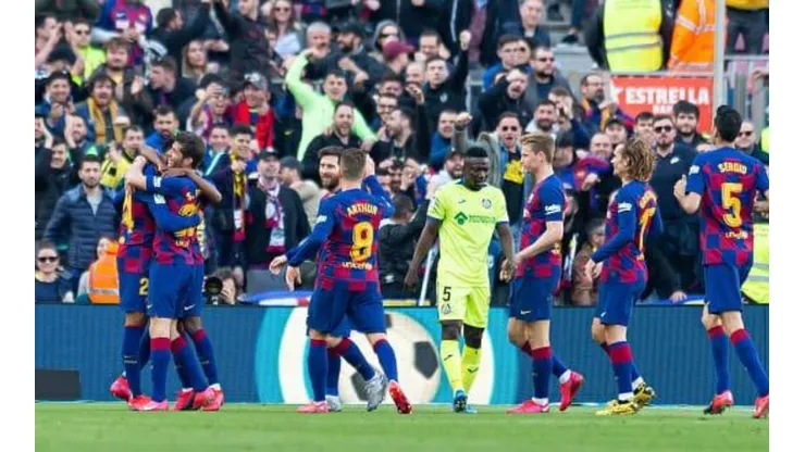 Barcelona le ganó 2 a 1 a Getafe y alcanzó a Real Madrid en la punta