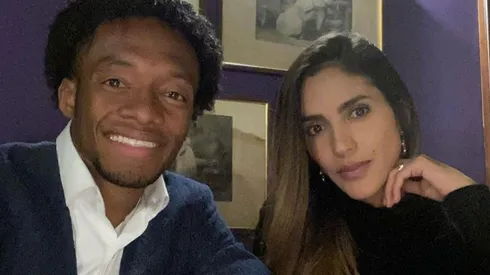 Juan Guillermo Cuadrado y su esposa, Melissa Botero.