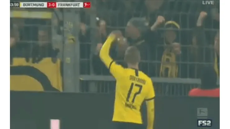Bien de goleador: Haaland anotó el 3-0 para Dortmund contra Frankfurt