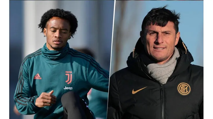 Juan Guillermo Ciuadrado y Javier Zanetti.