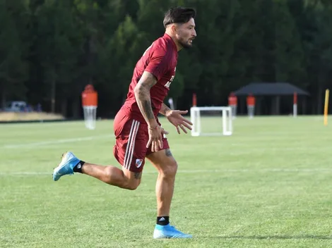 River subió foto de Casco entrenando y los hinchas de River elogiaron una parte de su cuerpo: "Se te hinchó"