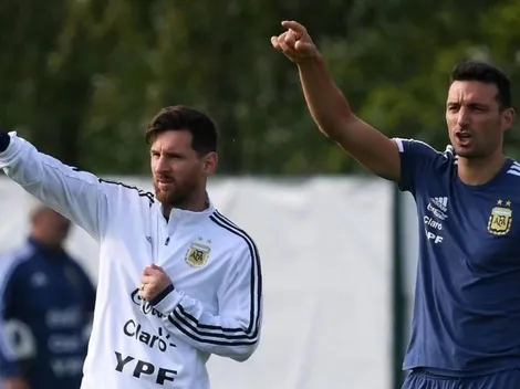 Scaloni: "En la selección, Messi está como en el Barcelona"