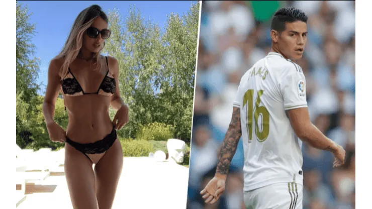Shannon de Lima y James Rodríguez.