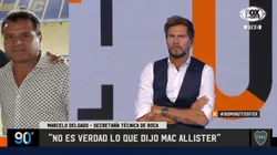 Enojo en Boca: el Chelo Delgado trató de mentiroso a Alexis Mac Allister