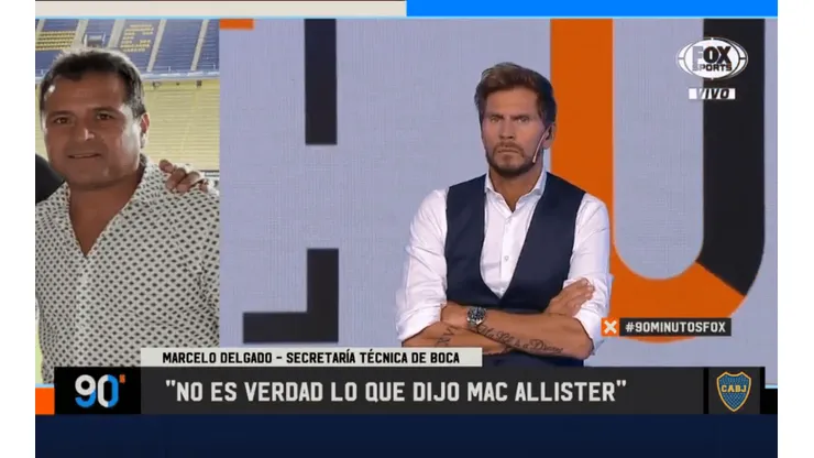 Enojo en Boca: el Chelo Delgado trató de mentiroso a Alexis Mac Allister