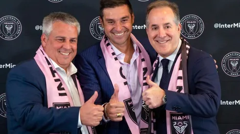 Marcelo Claure, Diego Alonso y Jorge Mas, juntos en Inter Miami.