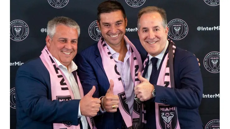 Marcelo Claure, Diego Alonso y Jorge Mas, juntos en Inter Miami.