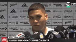 Quintero habló con la prensa y le mandó un mensaje a Gallardo