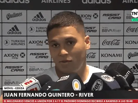 Quintero habló con la prensa y le mandó un mensaje a Gallardo