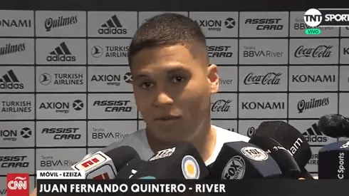 Quintero habló con la prensa y le mandó un mensaje a Gallardo