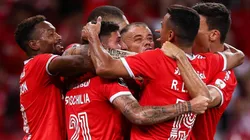 El festejo de los jugadores de Internacional.