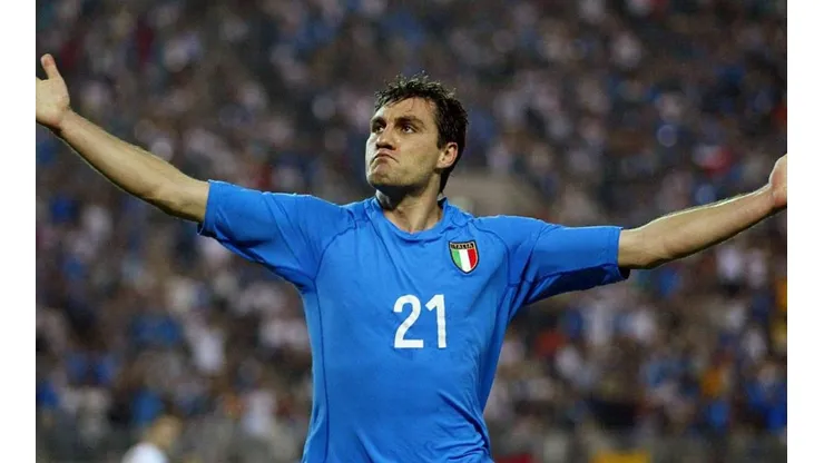 Christian Vieri con el seleccionado italiano.