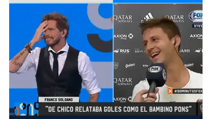 90 Minutos lo cruzó al aire con Soldano y el Bambino Pons se puso a cantar