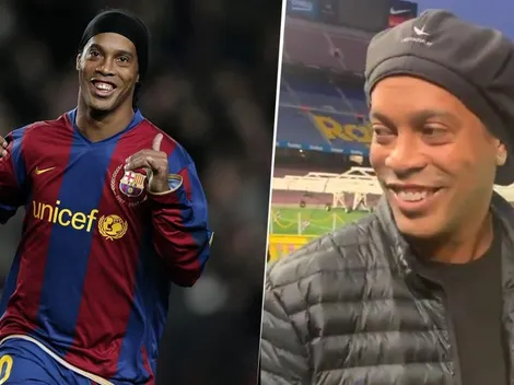 Como si fuese su primera vez: Ronaldinho volvió a visitar el Camp Nou