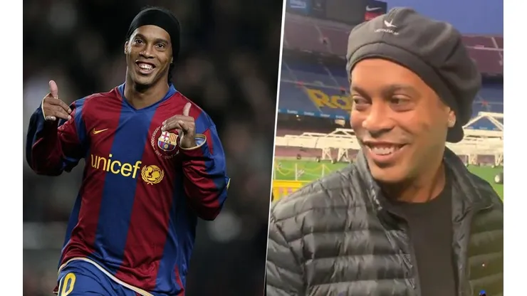 Como si fuese su primera vez: Ronaldinho volvió a visitar el Camp Nou
