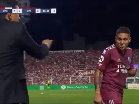 El cruce a pura risa entre Quintero y Gallardo en pleno partido