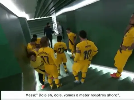 La arenga de Messi antes del segundo tiempo ante Betis
