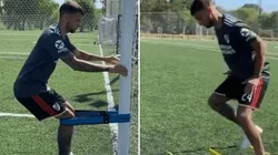 ¿Querrá volver? Mammana se entrenó vestido con la indumentaria de River