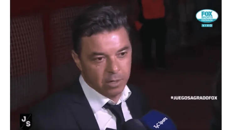 Gallardo explicó por qué sacó a Martínez Quarta en el primer tiempo