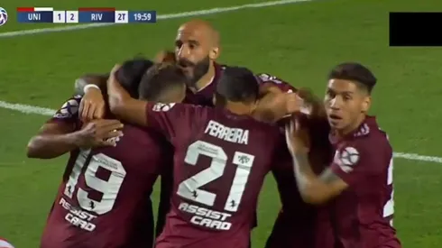 El festejo de los jugadores de River