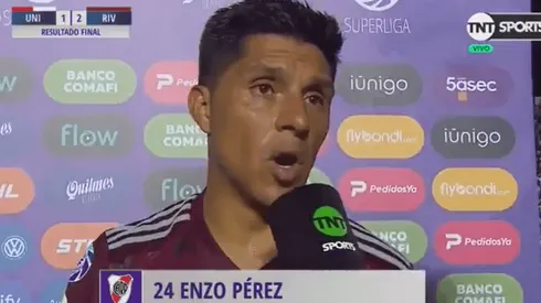 Enzo Pérez: "Nos hemos cortado un poco con Boca"