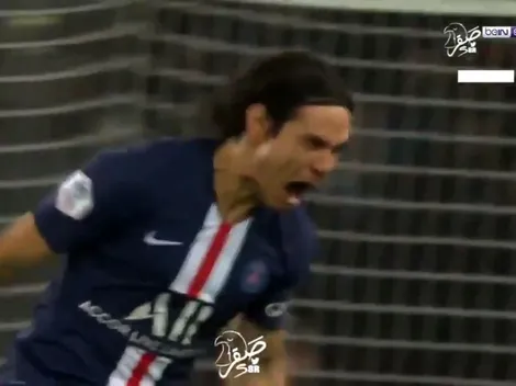 Cuando PSG sufría, Di María le sirvió el gol a Cavani, que no falló