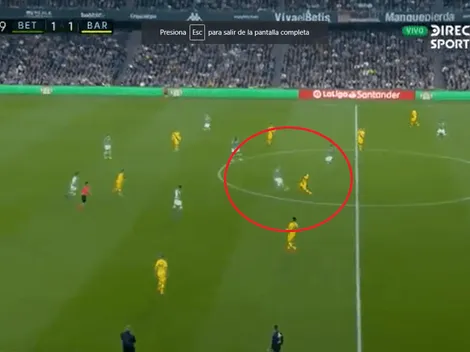 Guido Rodríguez recuperó el balón e inició la jugada para el 2-1 del Betis sobre Barcelona