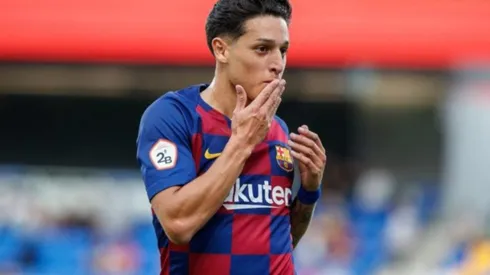 Kike Saverio con la camiseta de Barcelona.