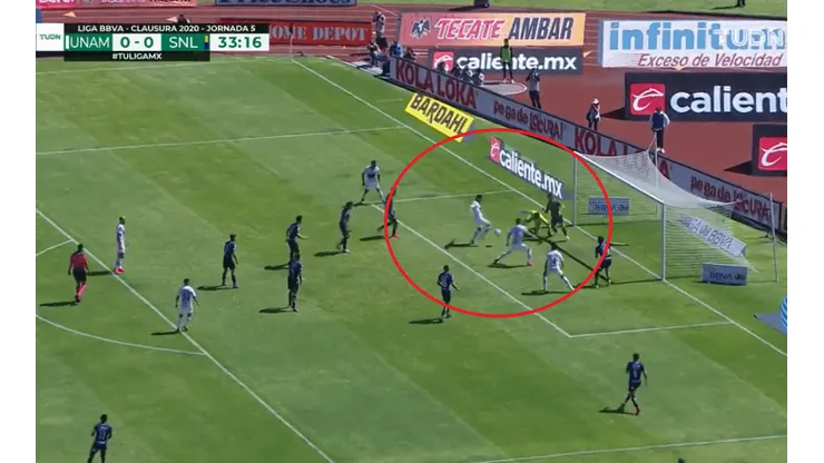 Con dos goles de pelota parada, Pumas comienza a liquidar el partido ante Atlético San Luis